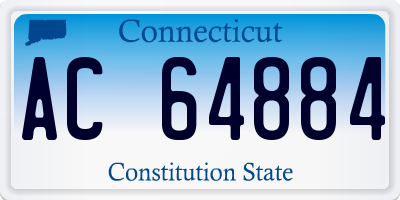 CT license plate AC64884