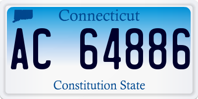 CT license plate AC64886