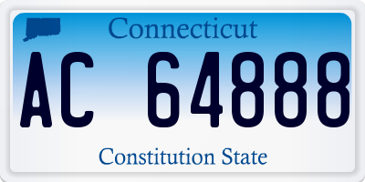 CT license plate AC64888