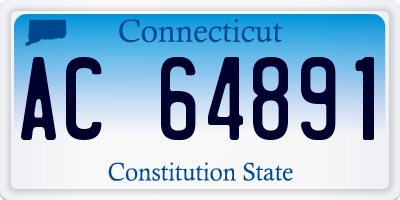 CT license plate AC64891