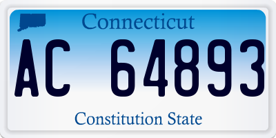 CT license plate AC64893