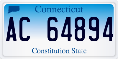 CT license plate AC64894