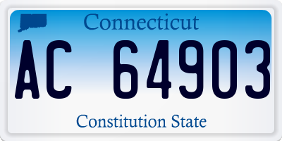 CT license plate AC64903