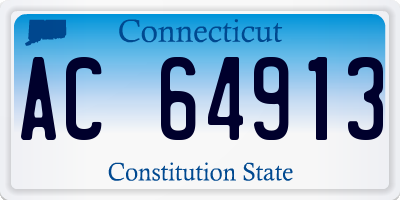 CT license plate AC64913