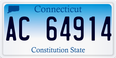 CT license plate AC64914