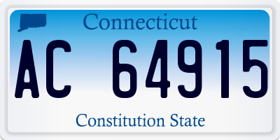 CT license plate AC64915