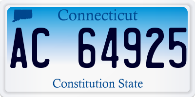 CT license plate AC64925