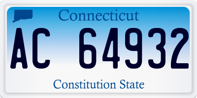 CT license plate AC64932
