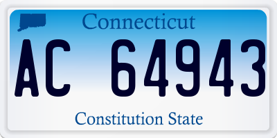 CT license plate AC64943