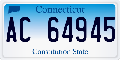 CT license plate AC64945