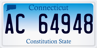 CT license plate AC64948