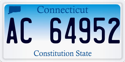 CT license plate AC64952