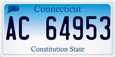 CT license plate AC64953