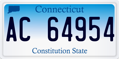 CT license plate AC64954