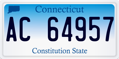 CT license plate AC64957