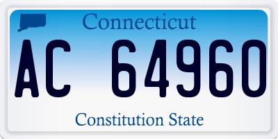 CT license plate AC64960