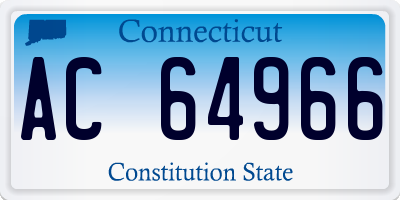 CT license plate AC64966