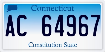 CT license plate AC64967