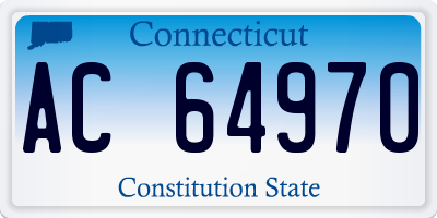 CT license plate AC64970