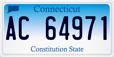 CT license plate AC64971