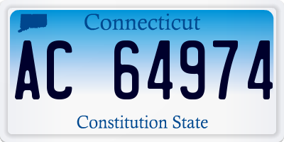 CT license plate AC64974