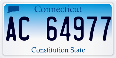CT license plate AC64977