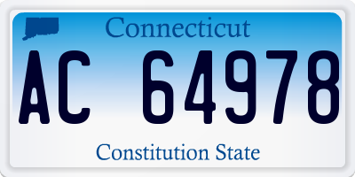 CT license plate AC64978