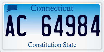 CT license plate AC64984