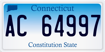 CT license plate AC64997