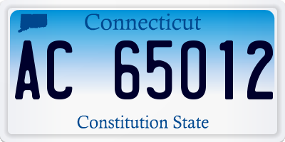 CT license plate AC65012