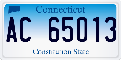 CT license plate AC65013