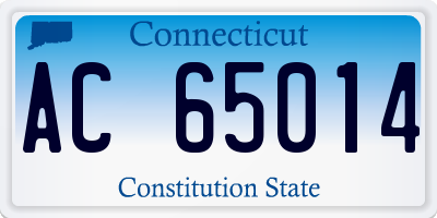 CT license plate AC65014