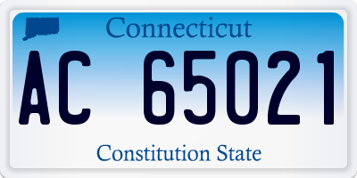 CT license plate AC65021