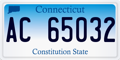 CT license plate AC65032