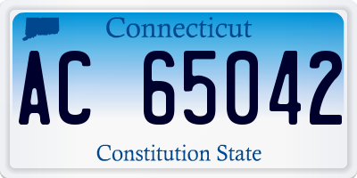 CT license plate AC65042