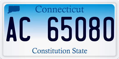 CT license plate AC65080