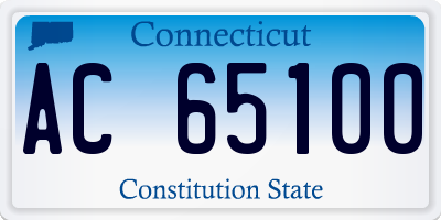 CT license plate AC65100
