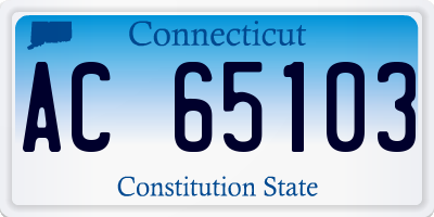CT license plate AC65103