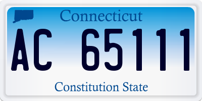 CT license plate AC65111