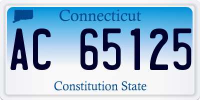 CT license plate AC65125