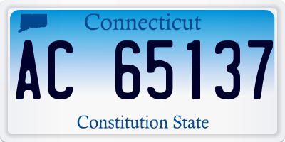 CT license plate AC65137