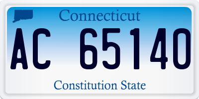 CT license plate AC65140