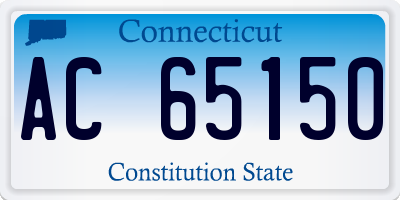 CT license plate AC65150