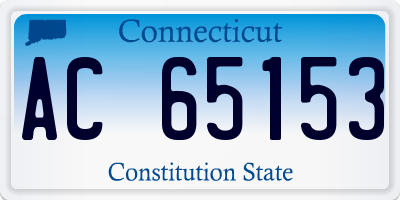 CT license plate AC65153