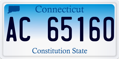 CT license plate AC65160