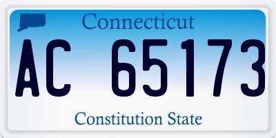 CT license plate AC65173