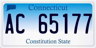 CT license plate AC65177