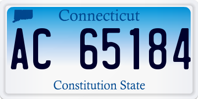 CT license plate AC65184