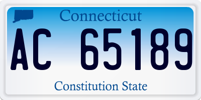 CT license plate AC65189