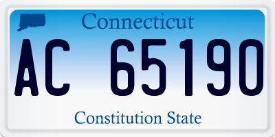 CT license plate AC65190